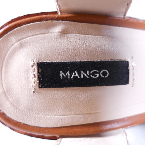 Mango Women 36 Chunky Heel Open Toe Sandal with Ankle Strap - Picture 9 of 16